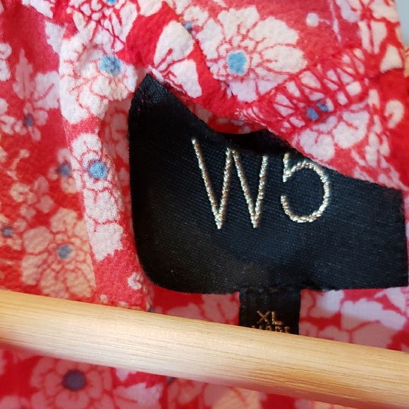 Red Floral Ruffle Dress - Picture 3 of 3